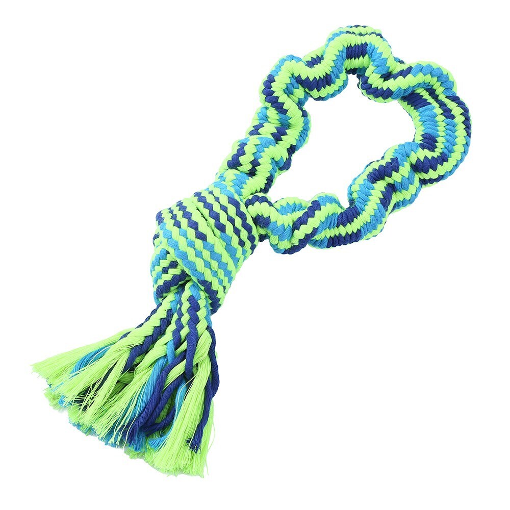 10201-paws-claws-tug-of-war-bungee-rope-loop-33cm-blue-green
