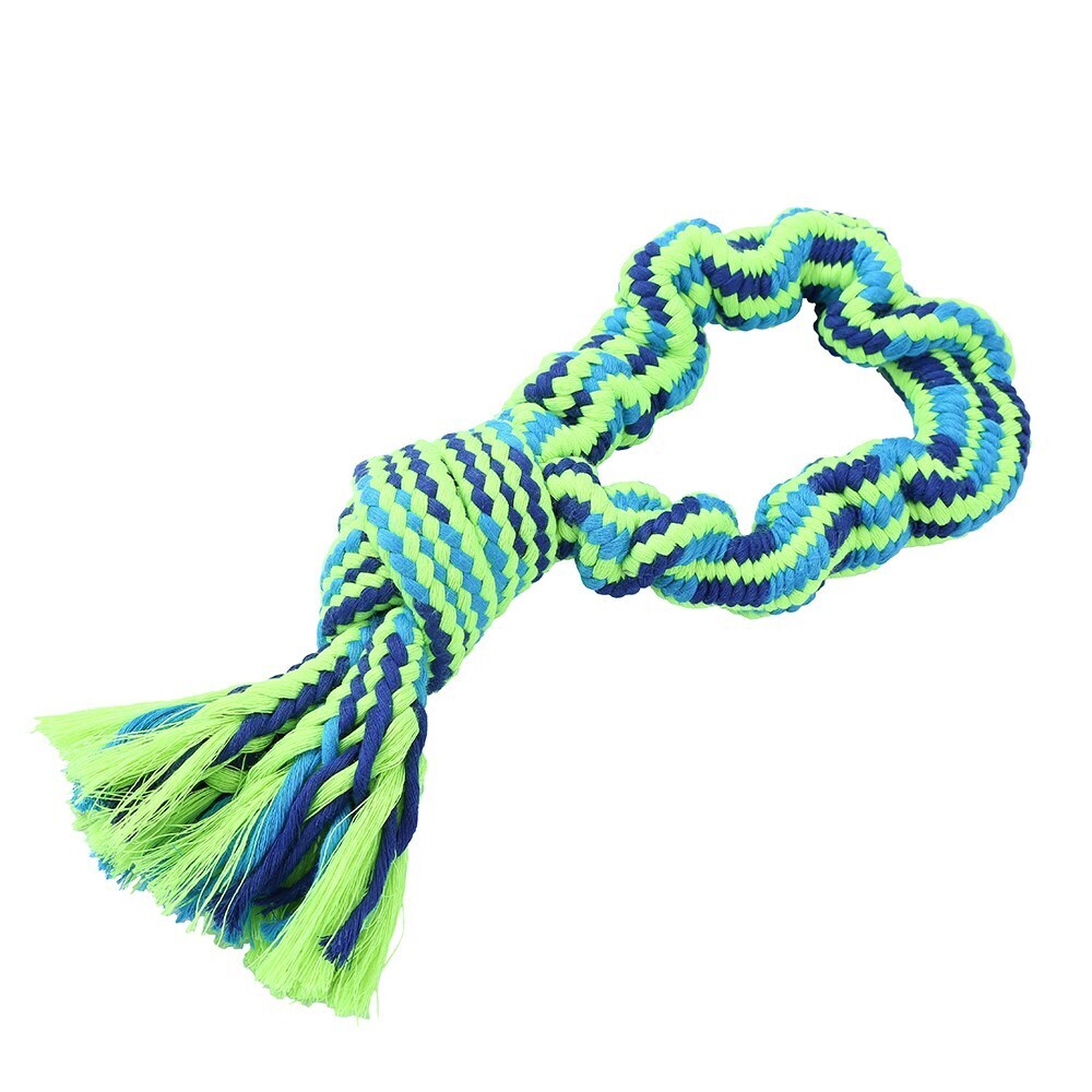 10201-paws-claws-tug-of-war-bungee-rope-loop-33cm-blue-green