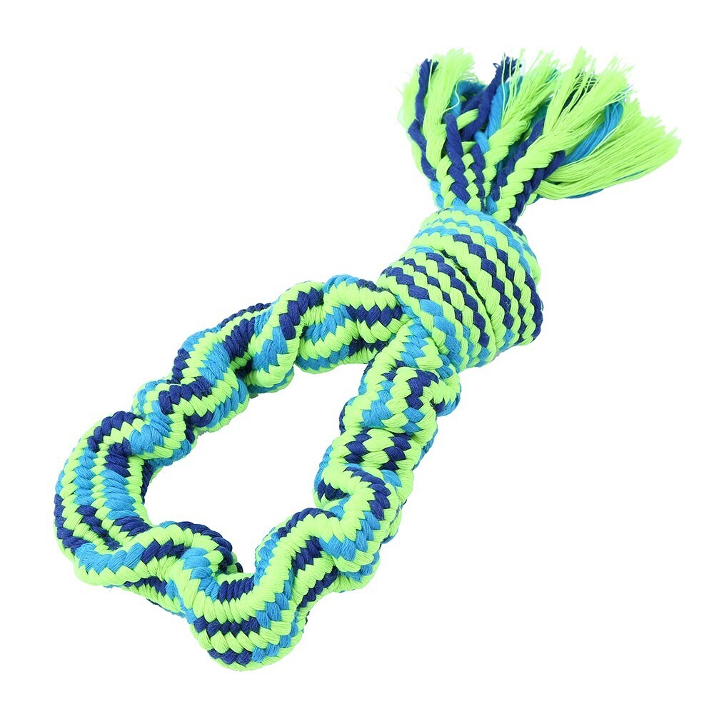 10201-paws-claws-tug-of-war-bungee-rope-loop-33cm-blue-green