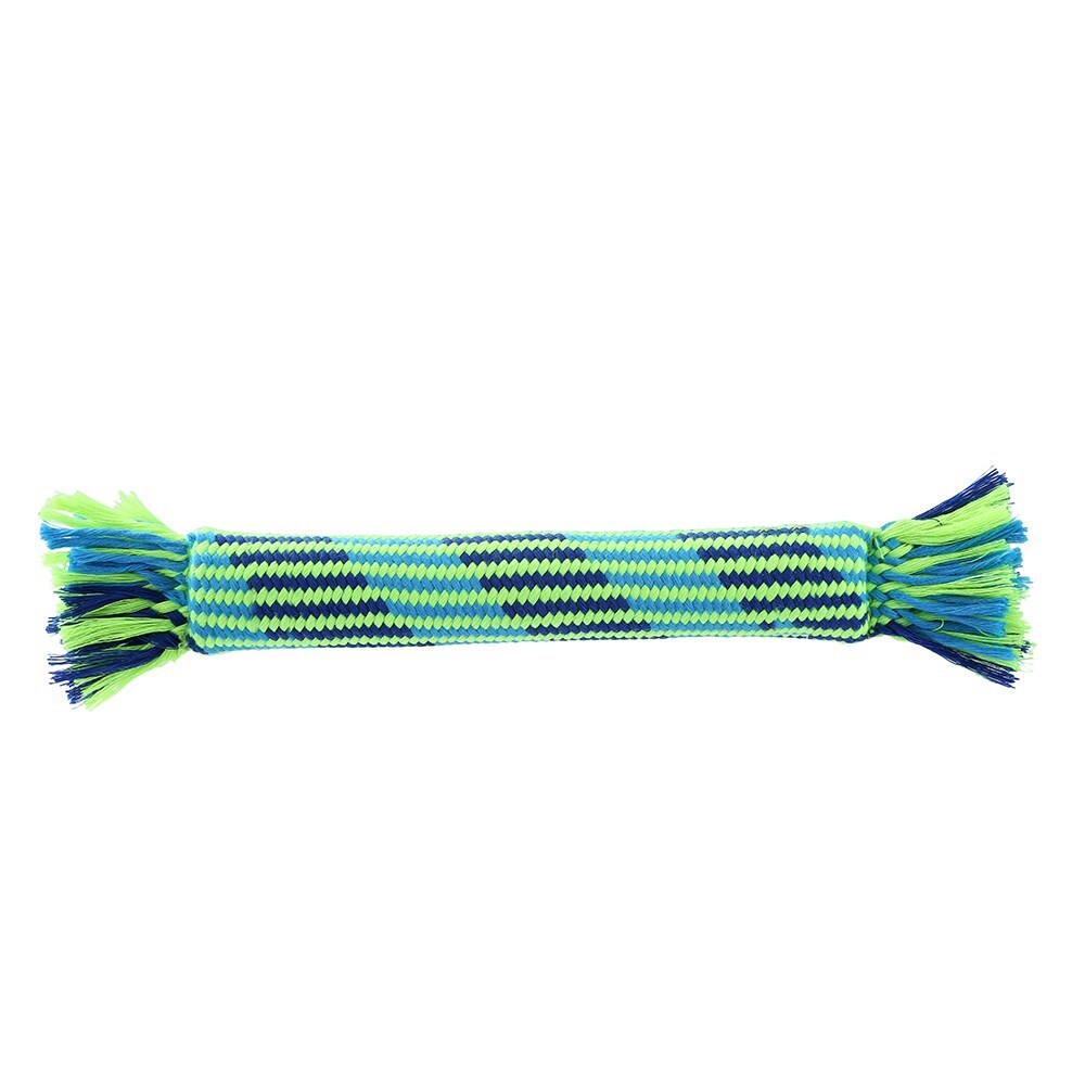 10225-paws-claws-tug-of-war-rubber-core-rope-30cm-blue-green