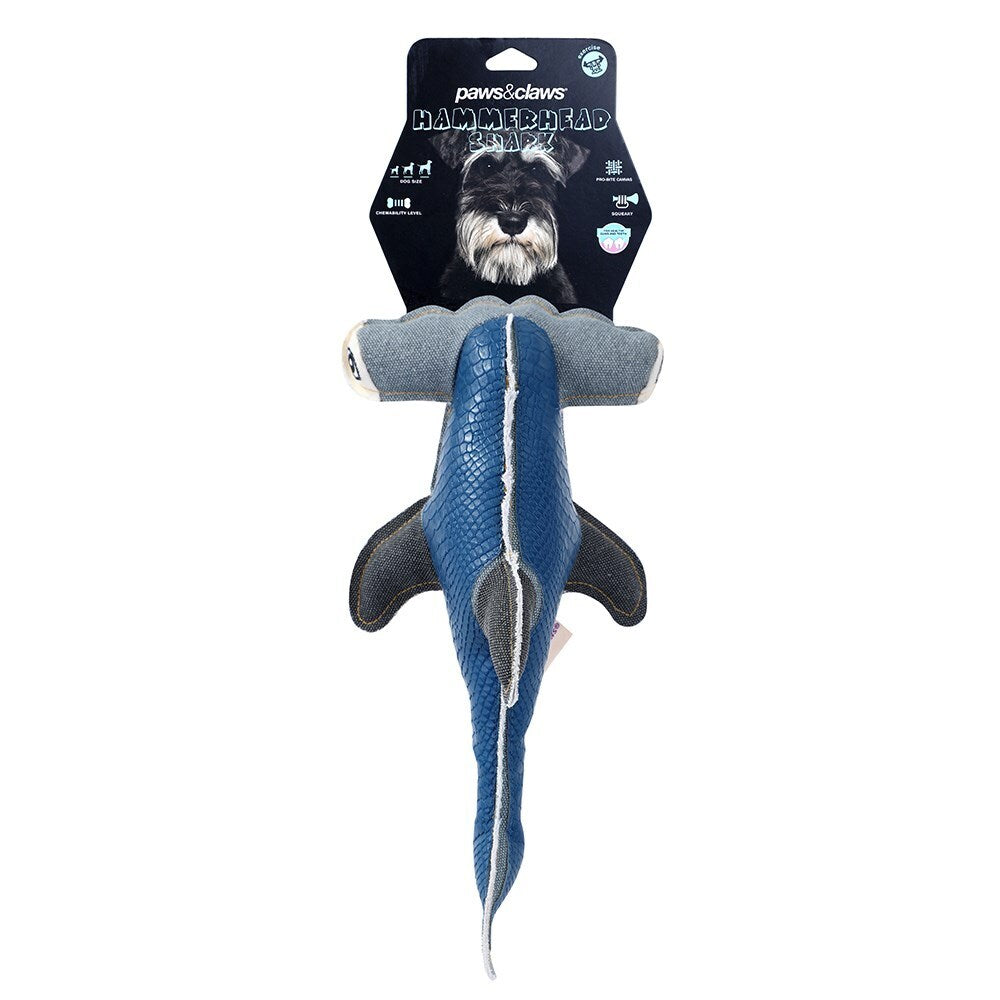 10768-paws-claws-hammerhead-shark-faux-leather-canvas-30x11x14cm