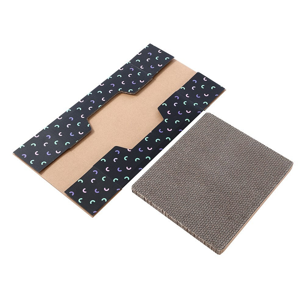 10850-paws-claws-38cm-cat-scratcher-box-w-catnip-black