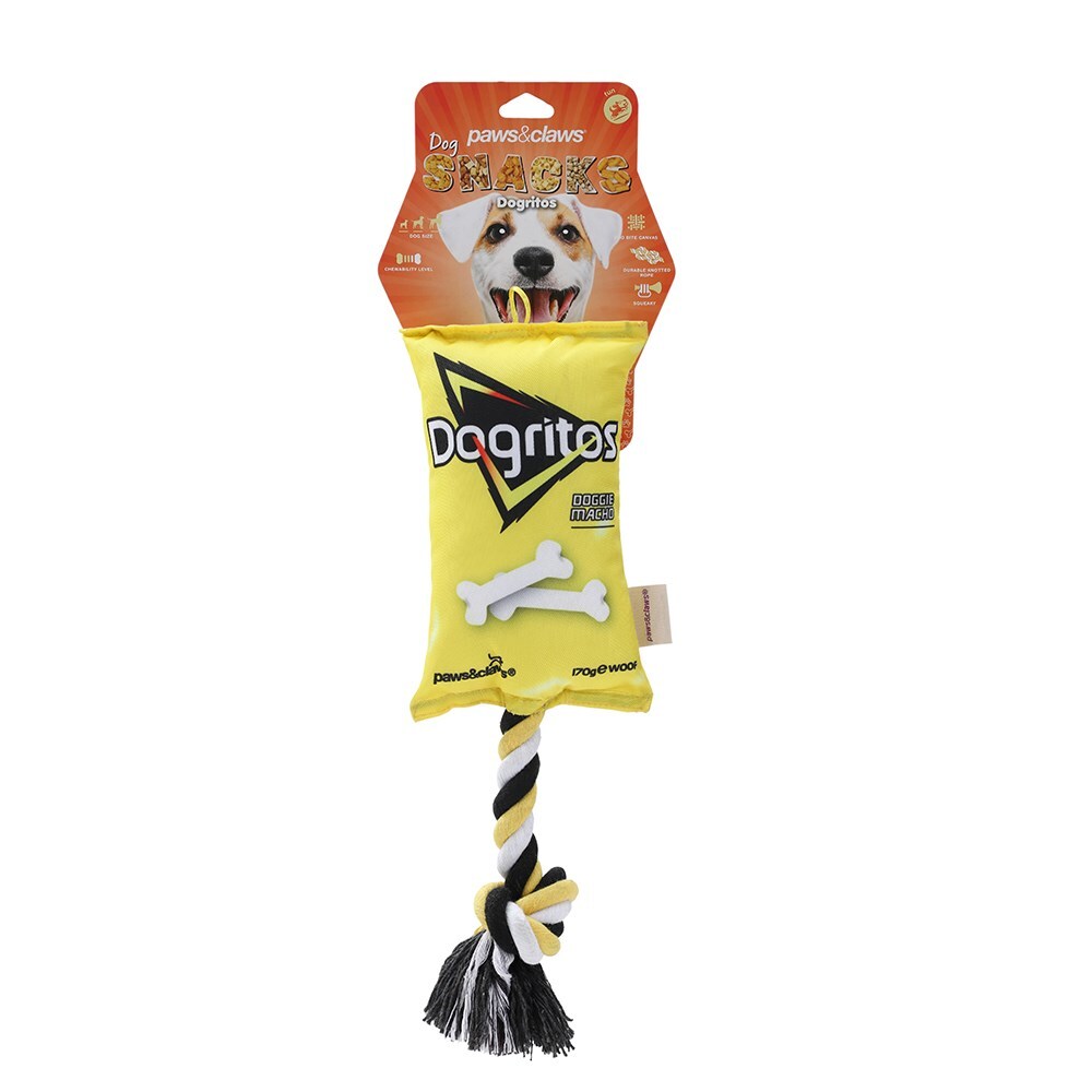 11062-paws-claws-pet-dog-38cm-dogritos-snacks-oxford-tugger-toy-w-rope-assorted