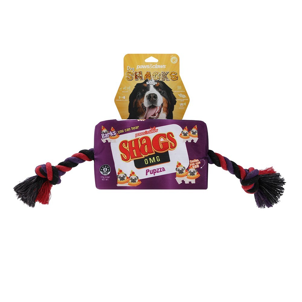 11086-paws-claws-27cm-shags-snacks-oxford-tugger-pet-dog-toy-w-rope-assorted