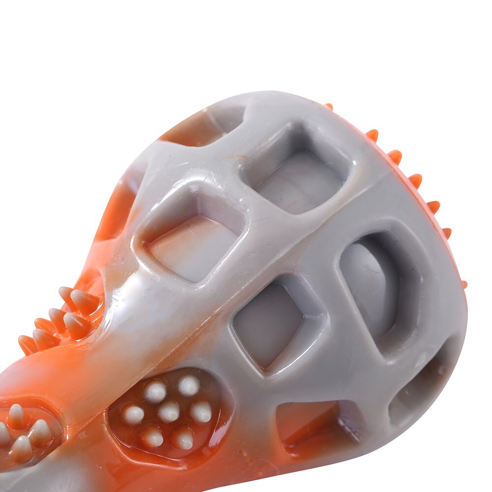 12007-2pc-paws-claws-dental-duo-pet-dog-tpr-ball-baton-orange