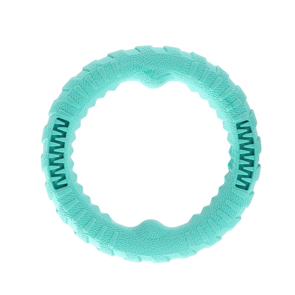 12038-paws-claws-fetch-n-play-24cm-tugger-ring-large-pet-dog-toy-aqua