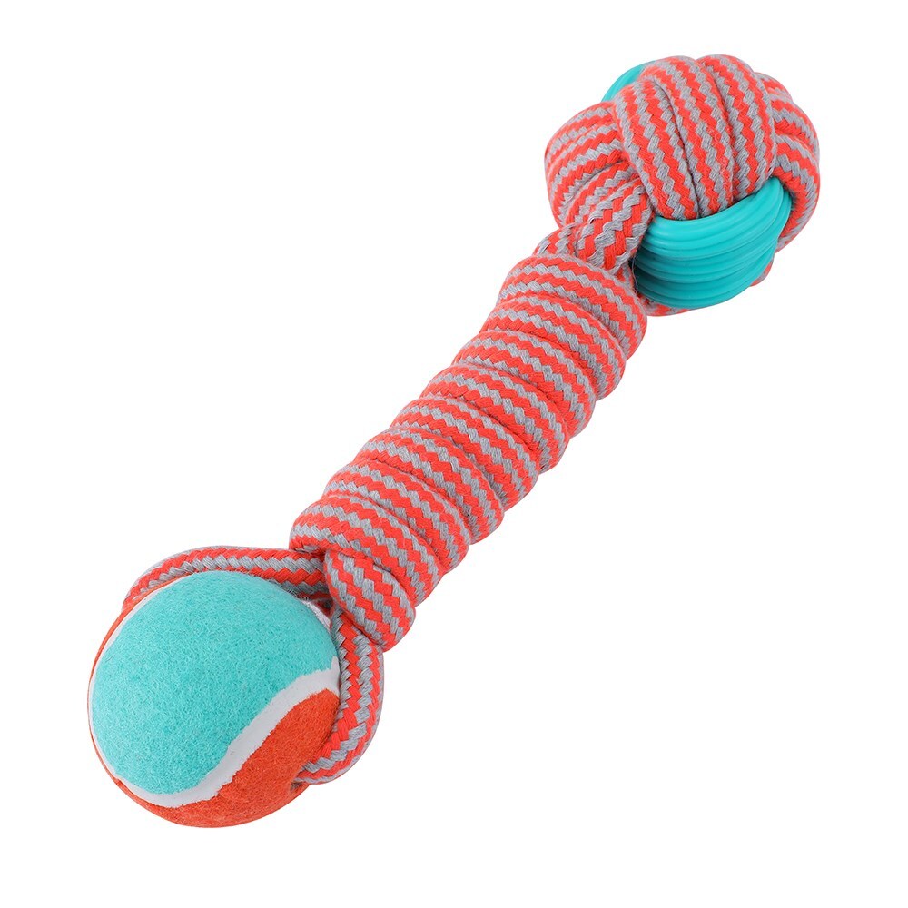 12199-paws-claws-dog-toy-25cm-stretch-fetch-tpr-braided-rope-bone-w-ball