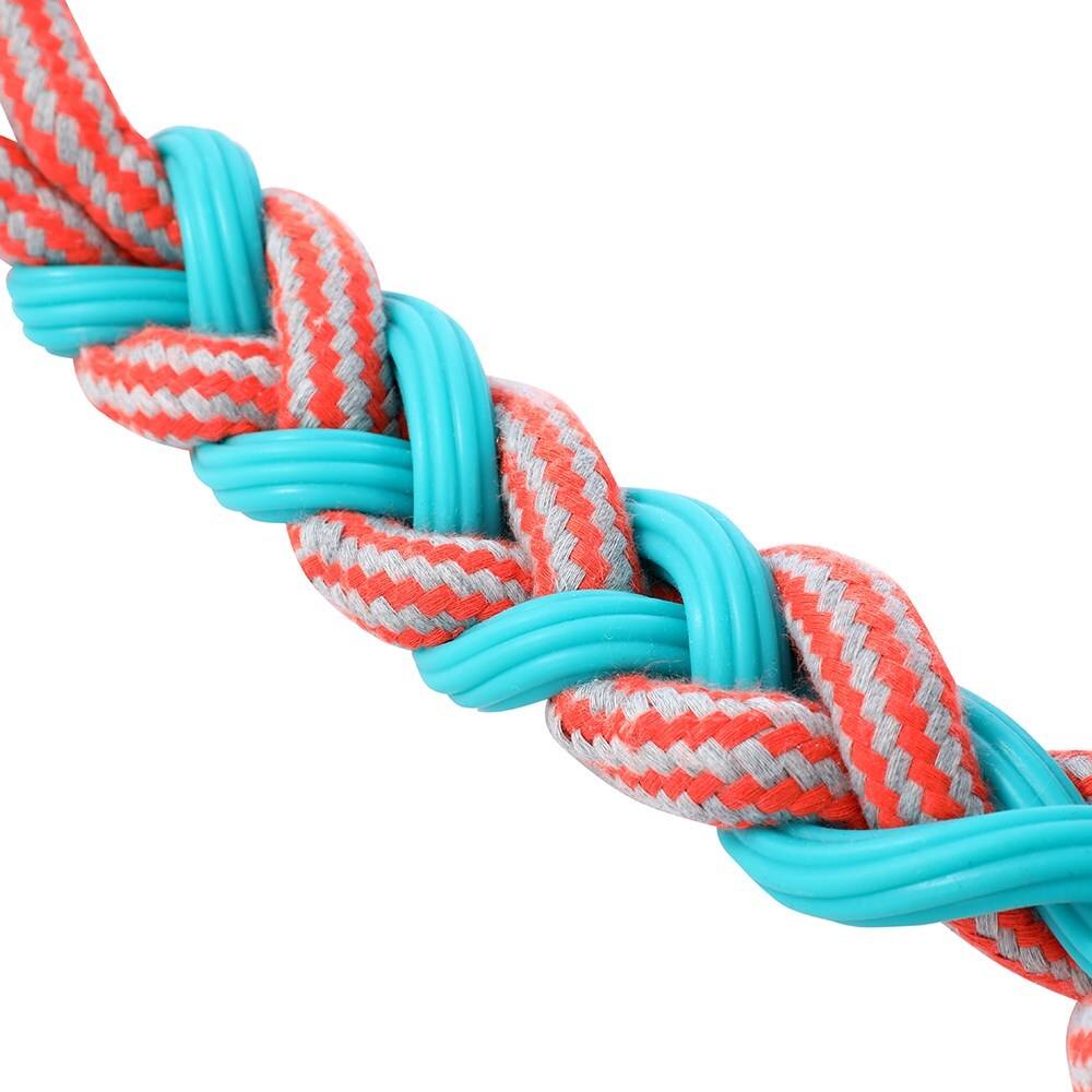 12205-paws-claws-42cm-stretch-fetch-tpr-braided-rope-knot-ball-tugger