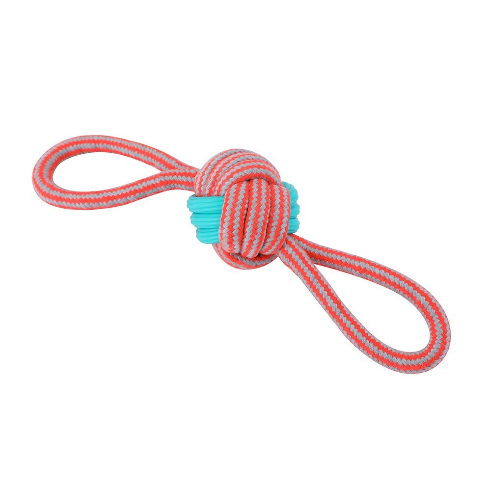 12236-paws-claws-35cm-stretch-fetch-dog-toy-rope-knotted-double-tugger