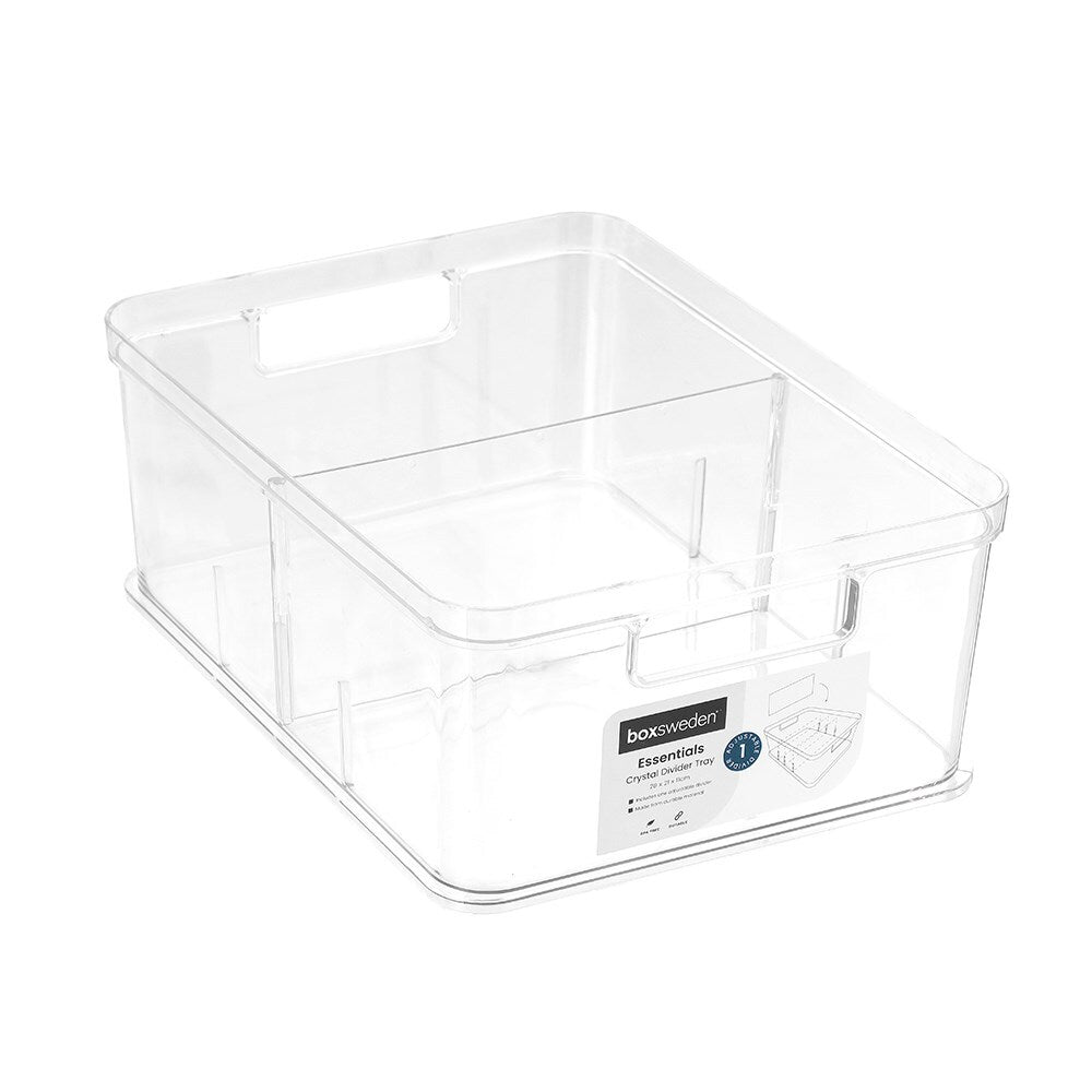 12311-boxsweden-crystal-28x21cm-storage-tray-adjustable-divider-clear