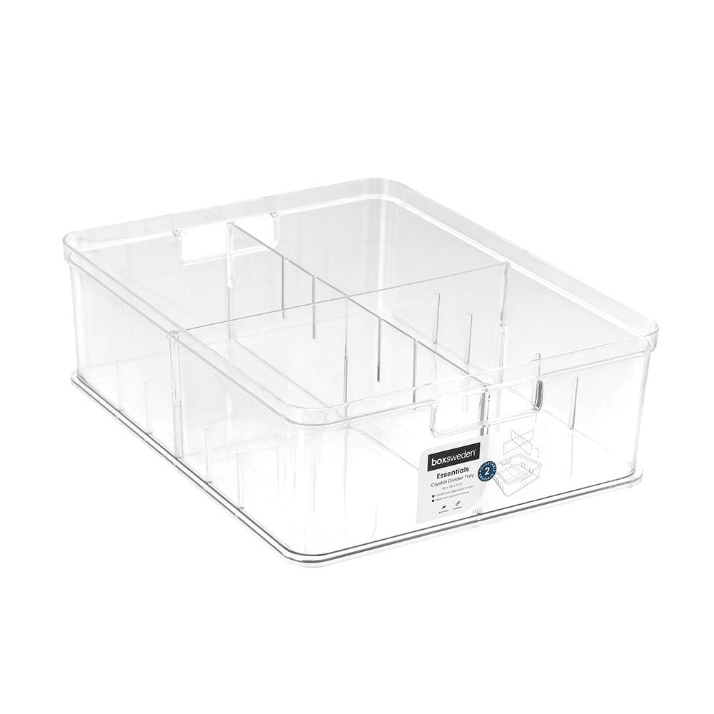 12328-boxsweden-crystal-38x28cm-storage-tray-adjustable-dividers-clear