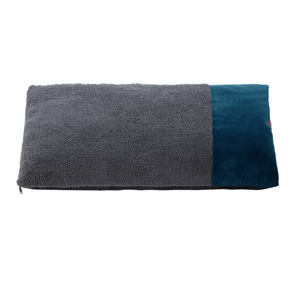 12441-paws-claws-primo-90x60cm-plush-pillow-bed-medium-charcoal-blue