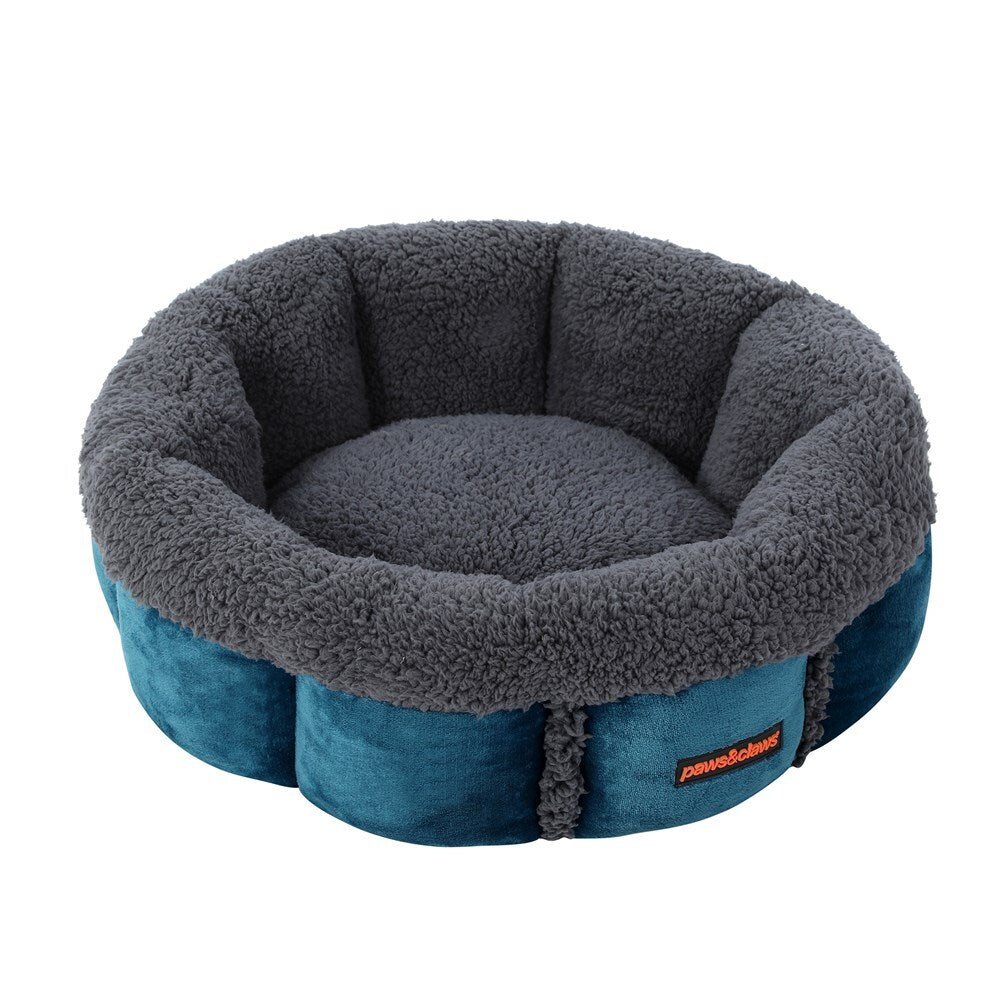 12533-paws-claws-50cm-primo-plush-snuggler-bed-charcoal-blue