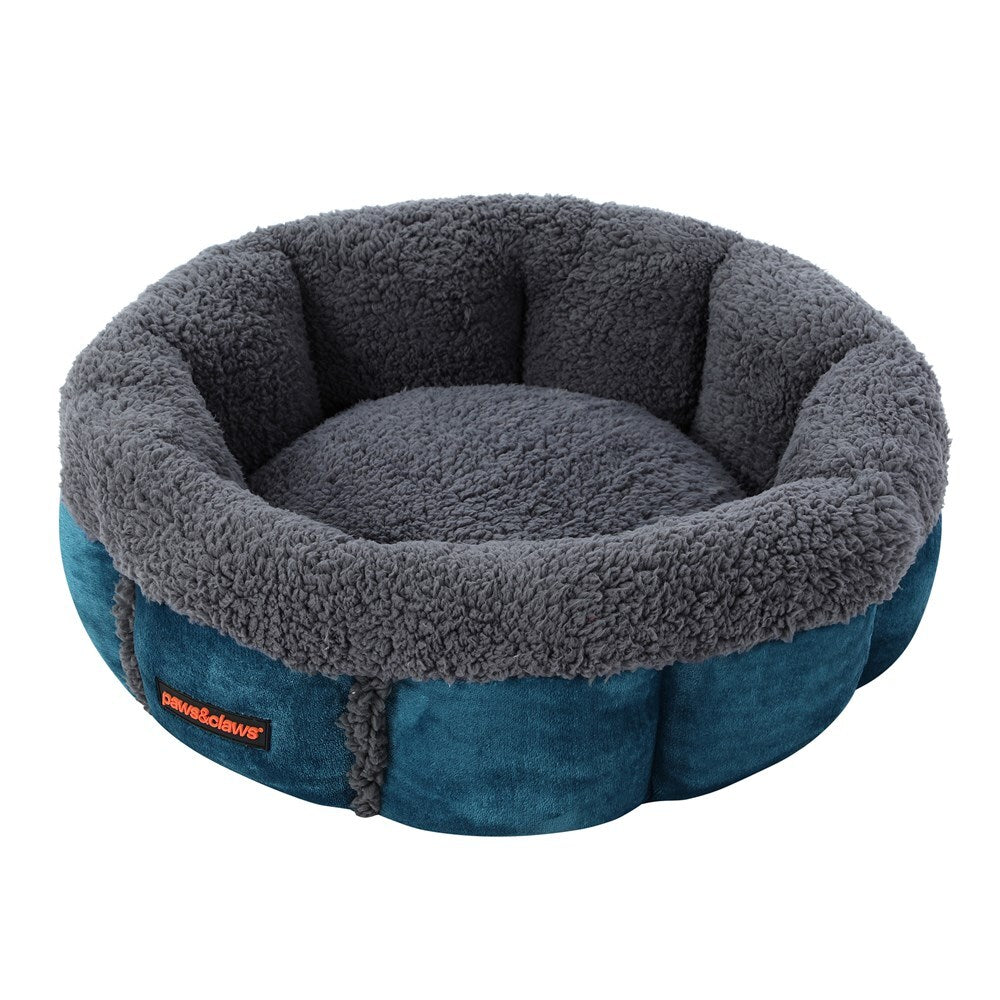 12533-paws-claws-50cm-primo-plush-snuggler-bed-charcoal-blue