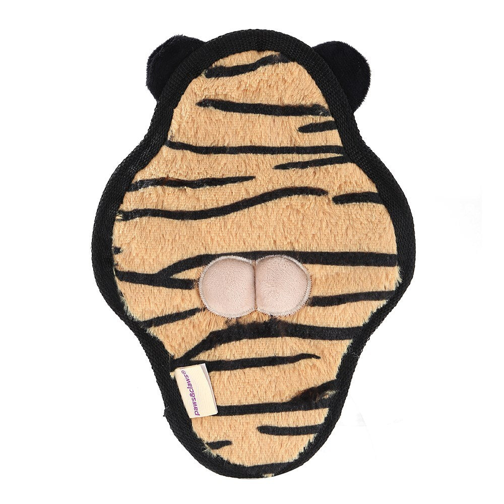 12700-paws-claws-27cm-cool-guy-tiger-tpr-chest-flat-plush-pet-dog-toy