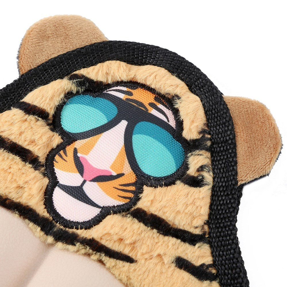 12700-paws-claws-27cm-cool-guy-tiger-tpr-chest-flat-plush-pet-dog-toy