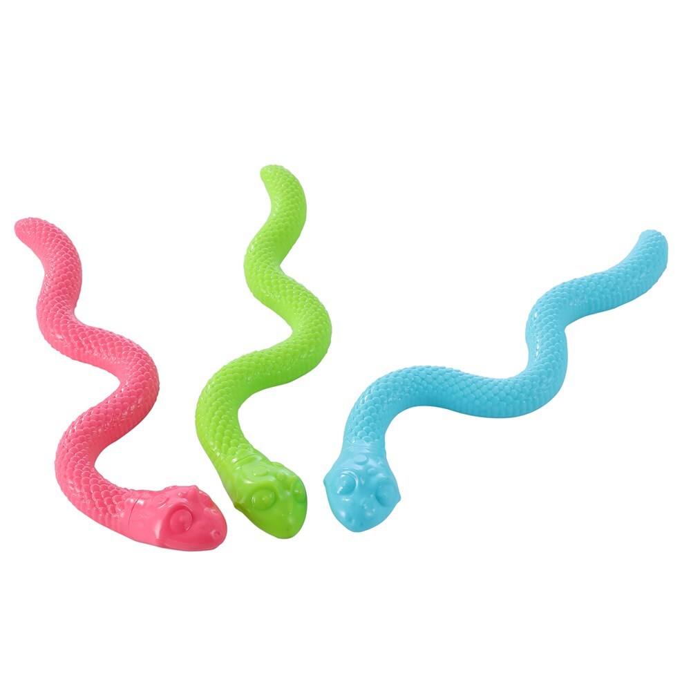 14179-paws-and-claws-41cm-vinyl-flexi-snake-dog-pet-toy-assorted
