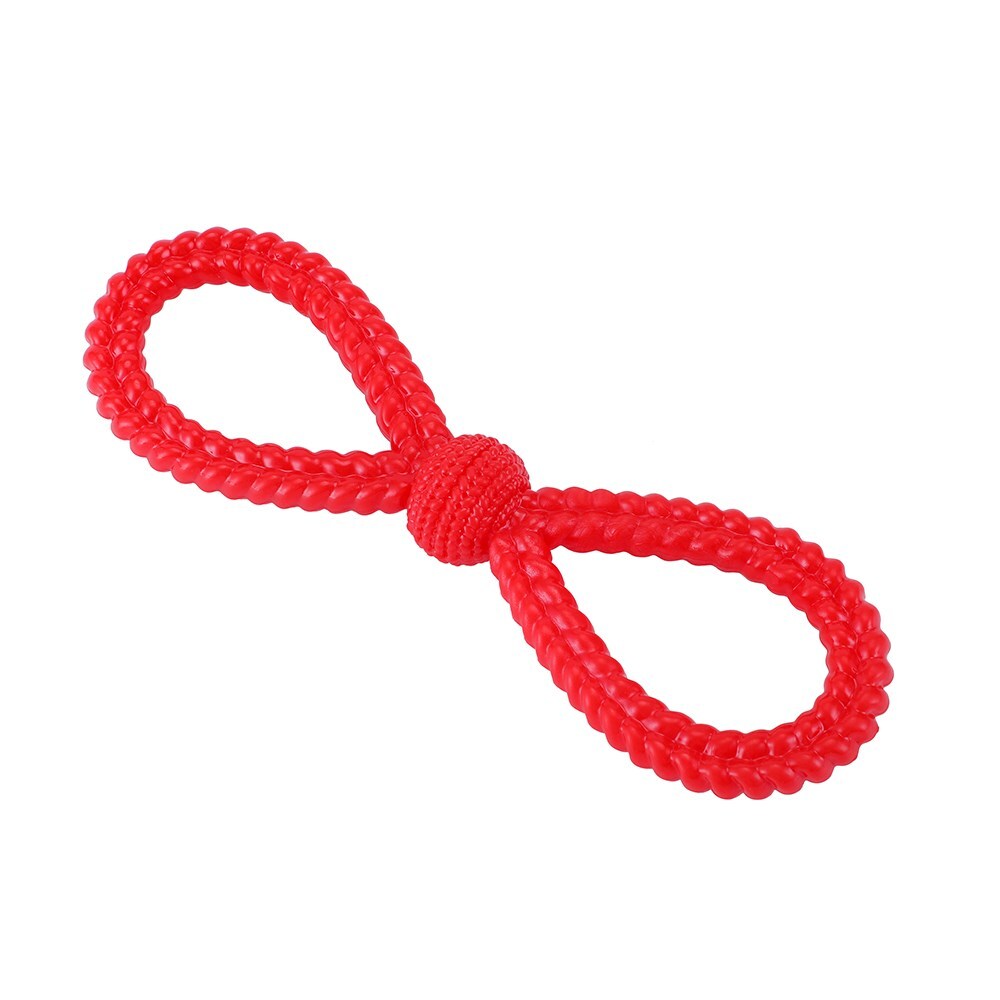 14186-paws-claws-vinyl-double-loop-pet-dog-tugger-27x8cm-red