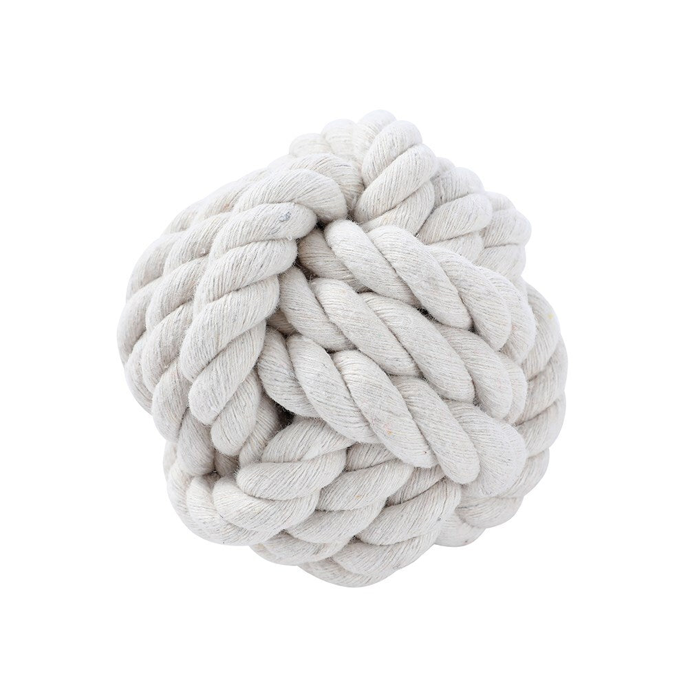 14247-paws-claws-7-5cm-eco-rope-knotted-ball-pet-chew-toy-white