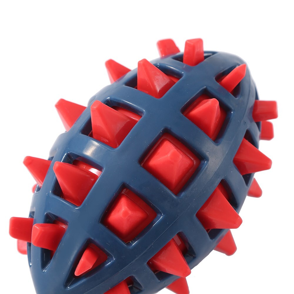14285-paws-and-claws-10cm-rubber-spikey-football-dog-pet-toy