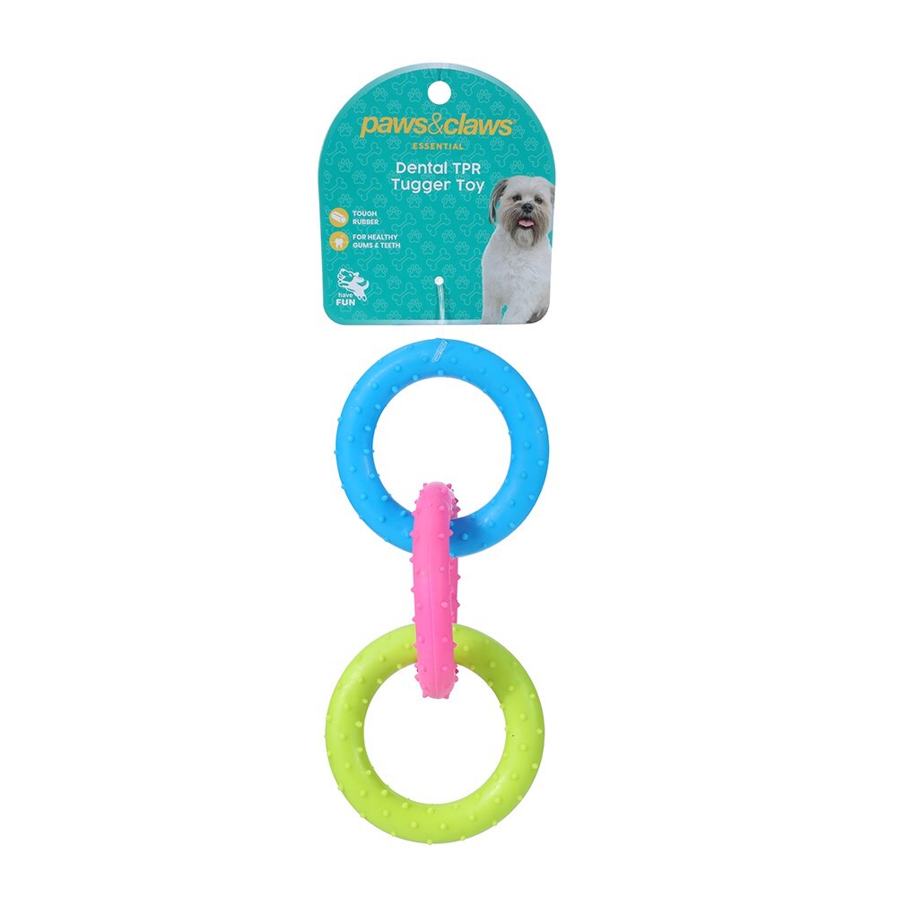 14308-3pc-paws-claws-pet-dog-16cm-tpr-spikey-ring-tugger-chew-toy