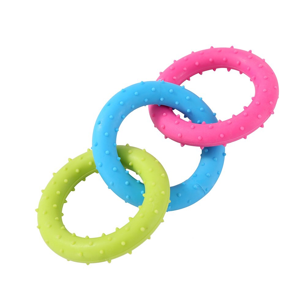 14308-3pc-paws-claws-pet-dog-16cm-tpr-spikey-ring-tugger-chew-toy