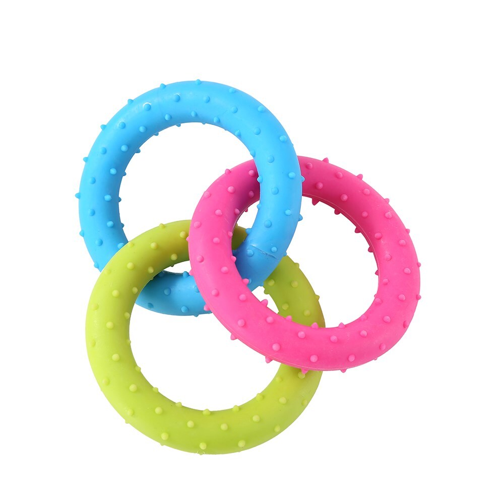 14308-3pc-paws-claws-pet-dog-16cm-tpr-spikey-ring-tugger-chew-toy