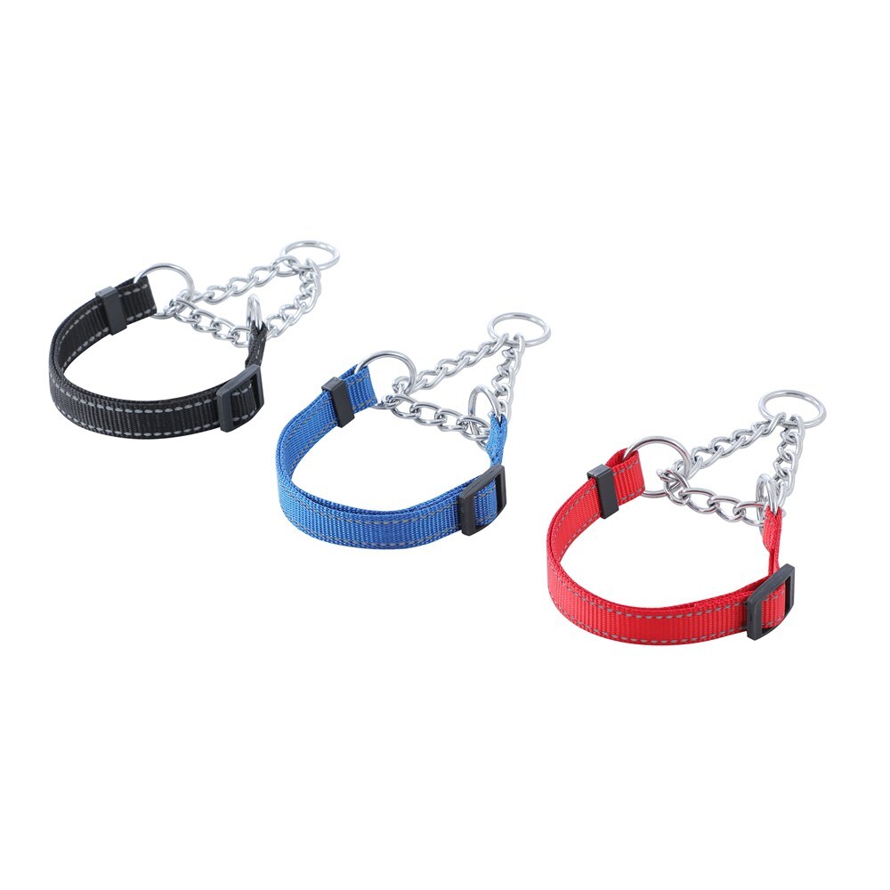 14469-paws-claws-chain-dog-pet-training-collar-36-50cm-w-webbing-medium-assorted