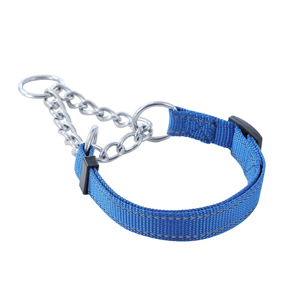 14469-paws-claws-chain-dog-pet-training-collar-36-50cm-w-webbing-medium-assorted