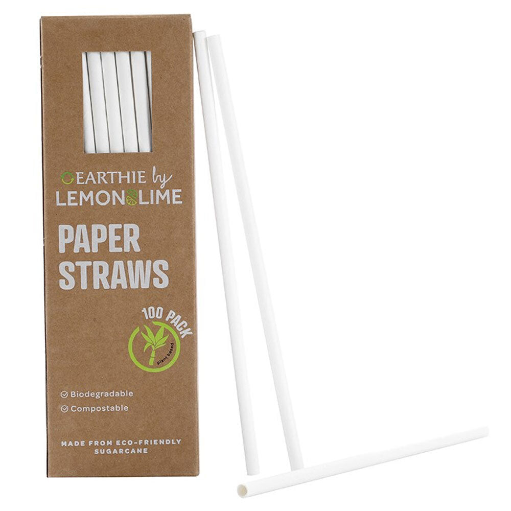 14537-100pc-lemon-lime-20cm-paper-straws-white