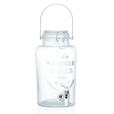 Lemon And Lime 3L Kitchenware Glass Drink Dispenser