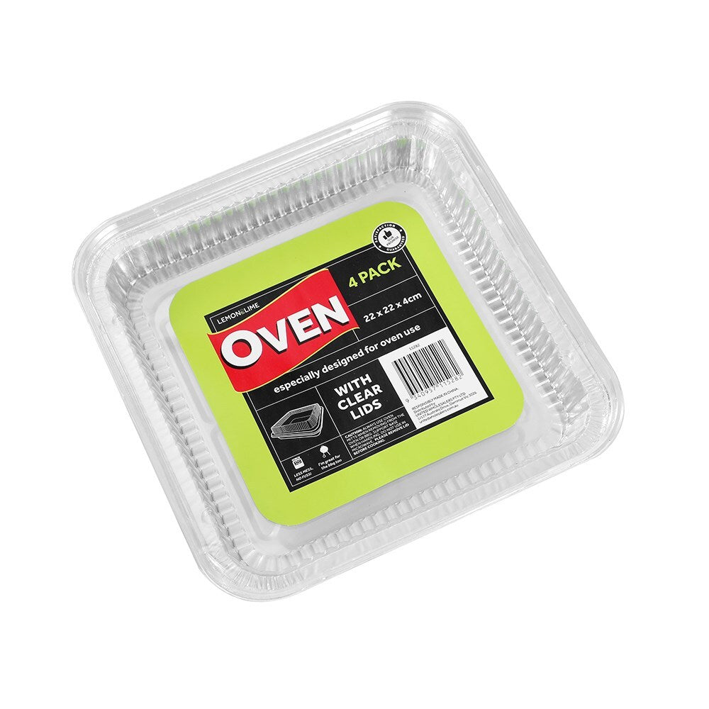 15282-4pc-lemon-lime-22x4cm-square-foil-tray-w-plastic-lid