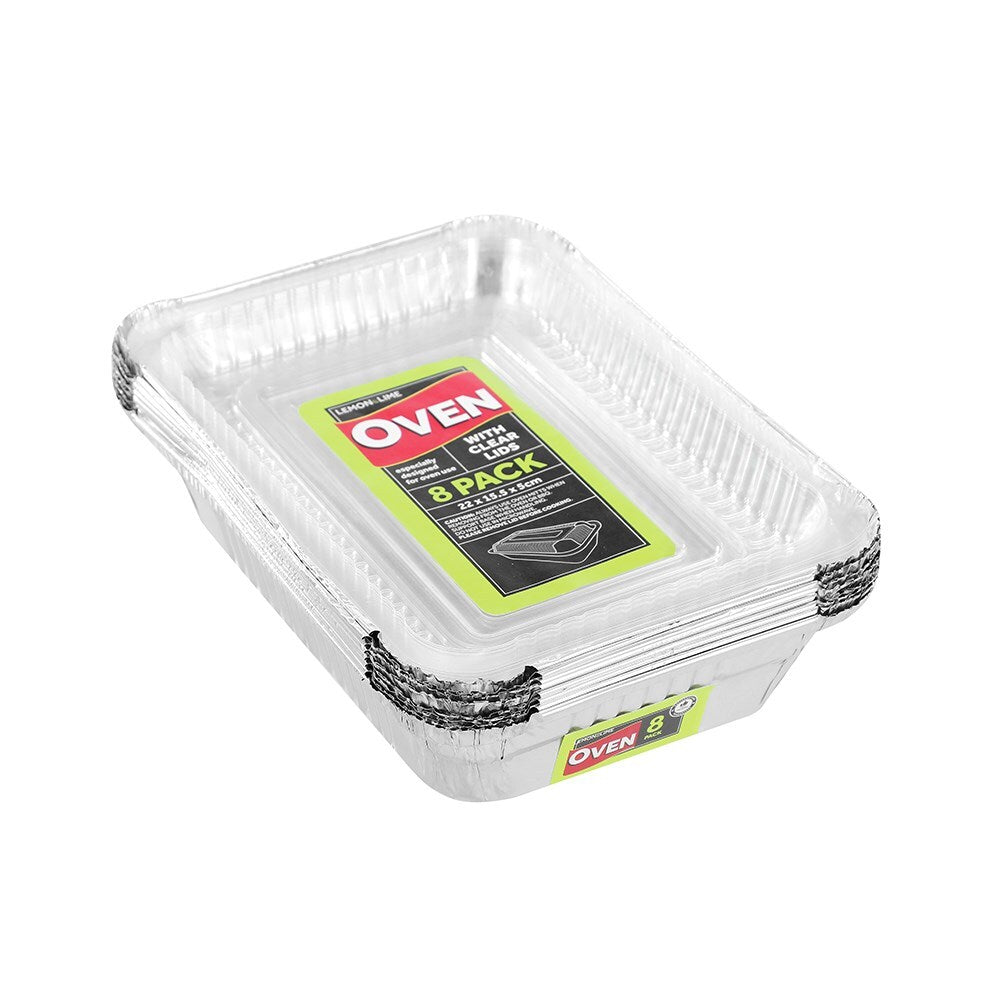 15305-8pc-lemon-lime-22x5cm-baking-foil-tray-rectangle-w-plastic-lid