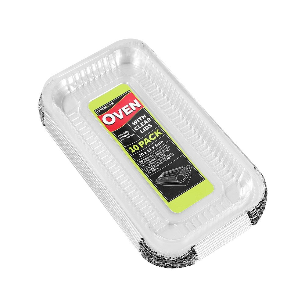 15312-10pc-lemon-lime-20x5cm-baking-foil-tray-rectangle-w-plastic-lid