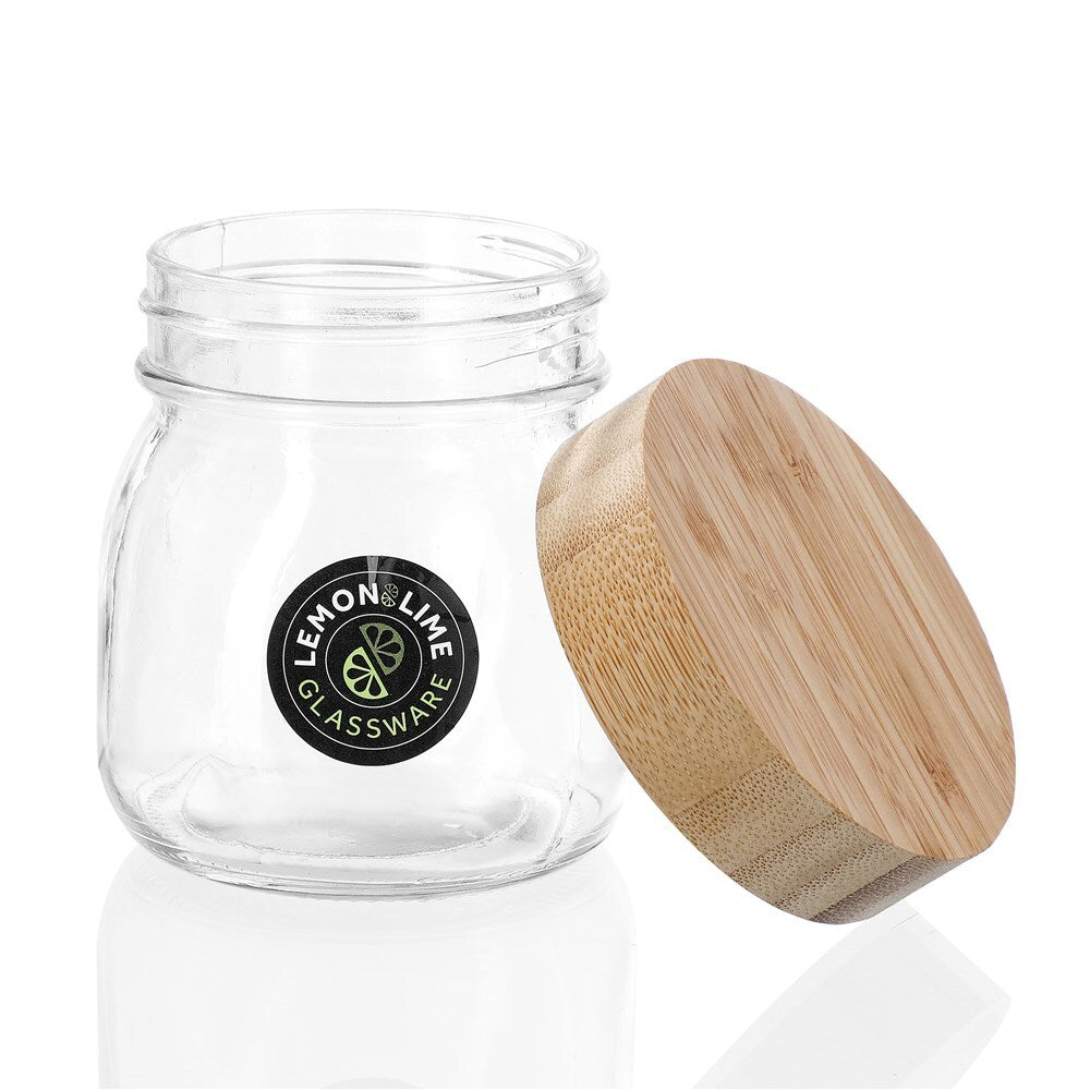 15459-lemon-and-lime-300ml-9-5cm-glass-jar-w-bamboo-lid-clear
