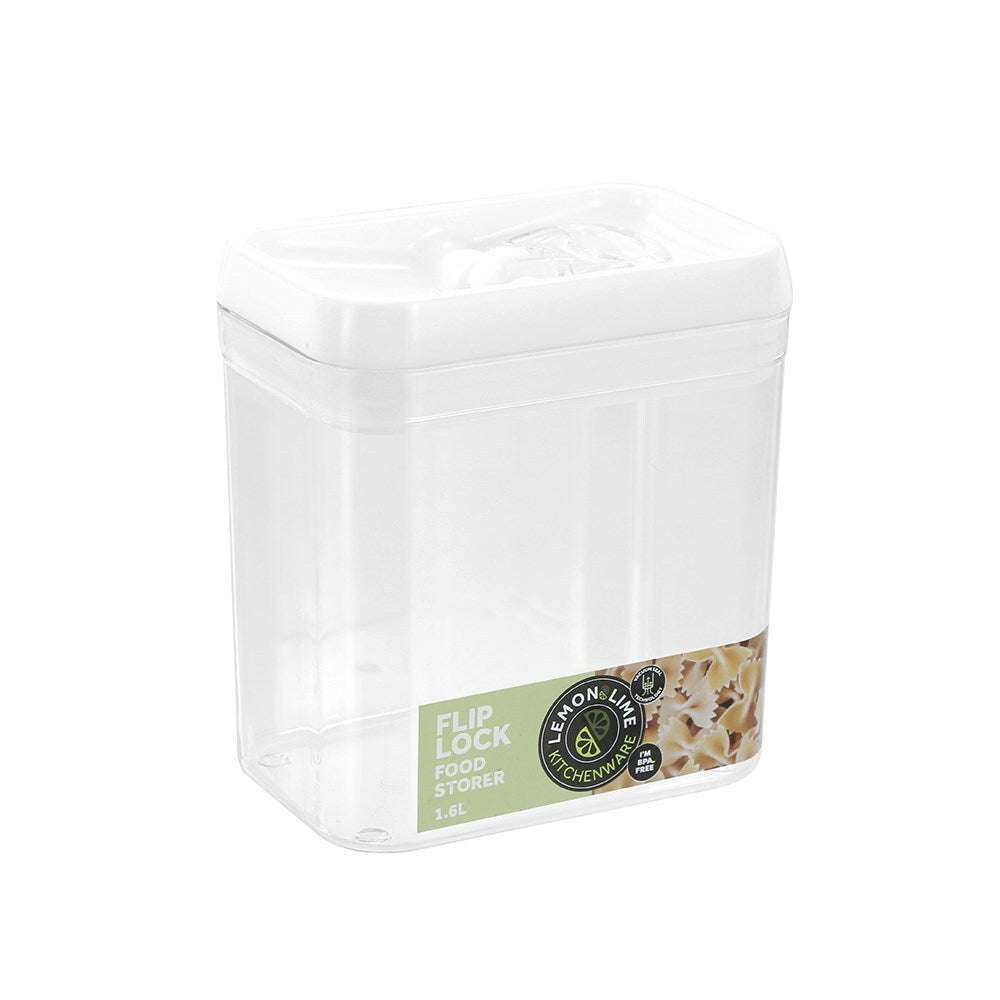 16036-lemon-lime-flip-lock-1-6l-16-5cm-food-storer-rectangle-container-clear