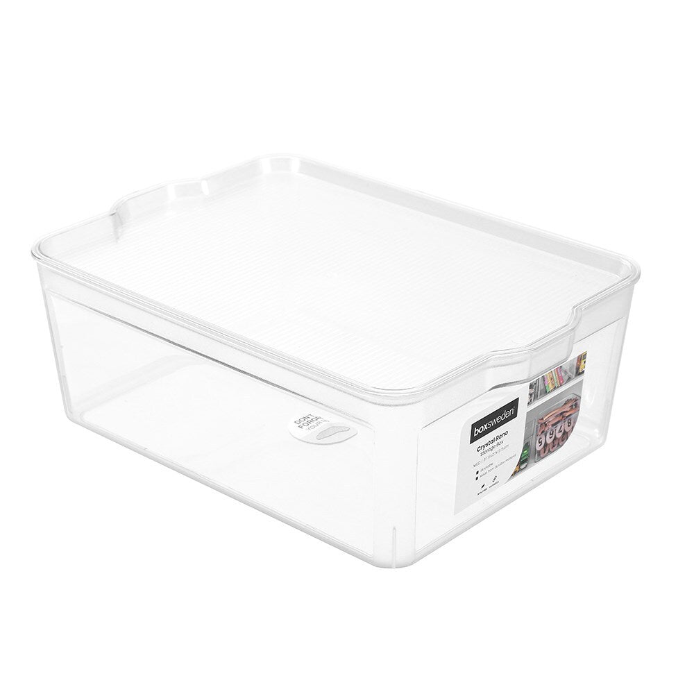 16128-boxsweden-crystal-reno-37-5x13-5cm-storage-box-w-clear-lid-medium