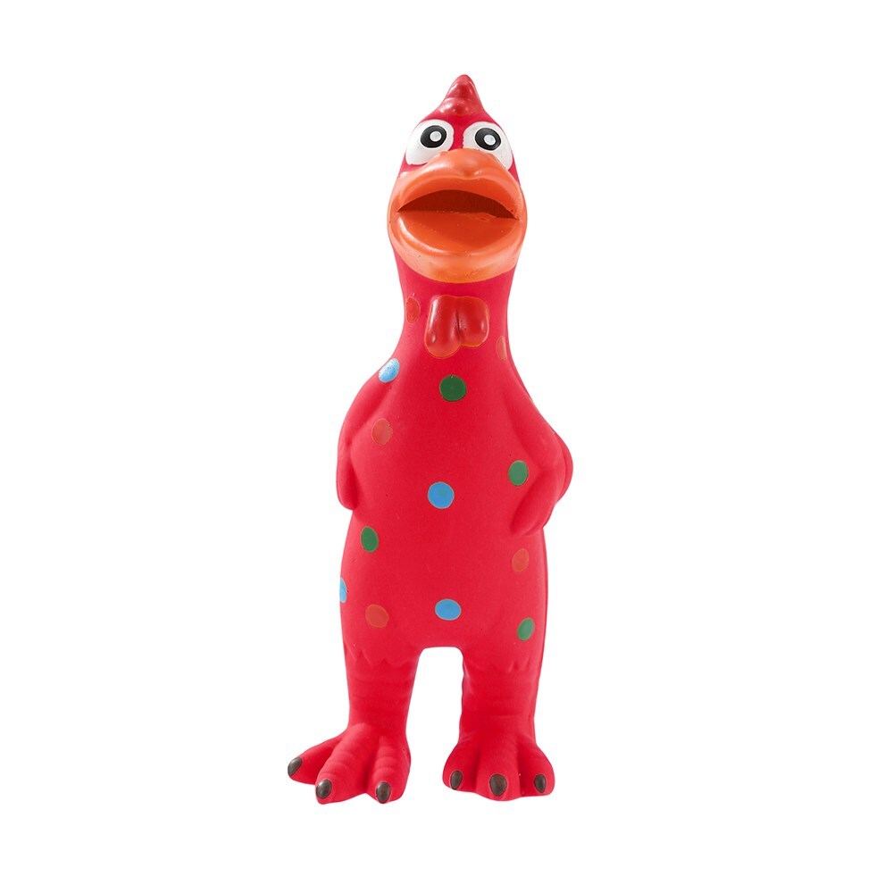 16937-paws-claws-24cm-squeaky-chicken-rubber-latex-pet-dog-toy-assorted