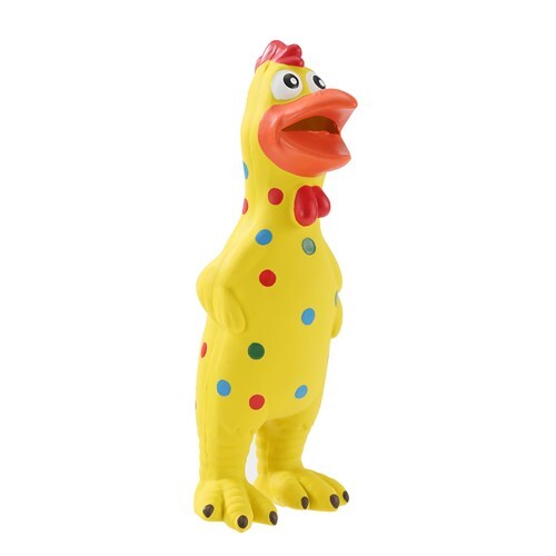 16937-paws-claws-24cm-squeaky-chicken-rubber-latex-pet-dog-toy-assorted