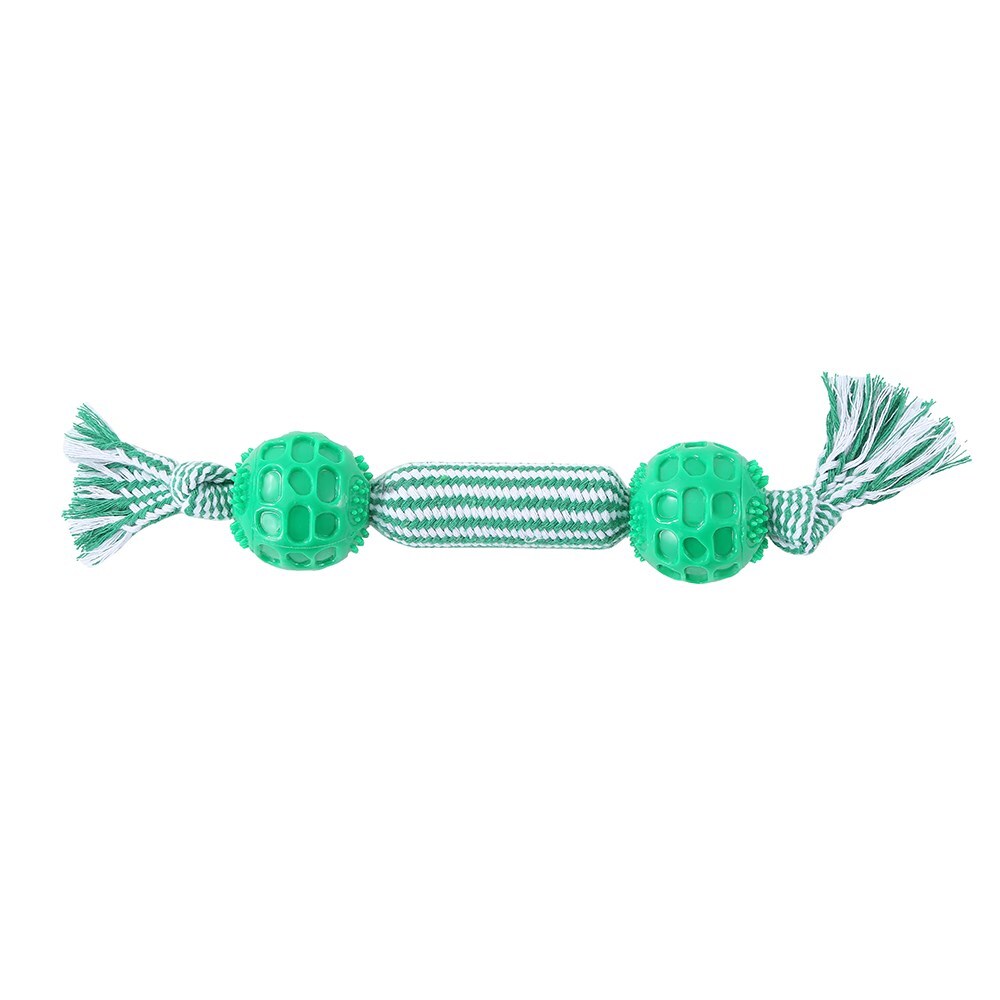 17187-paws-claws-dental-tugger-dog-pet-toy-tpr-balls-braided-rope-assorted-38cm