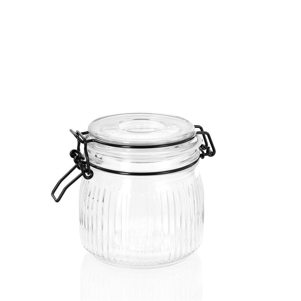17286-lemon-lime-fido-stripe-600ml-11cm-glass-clip-jar