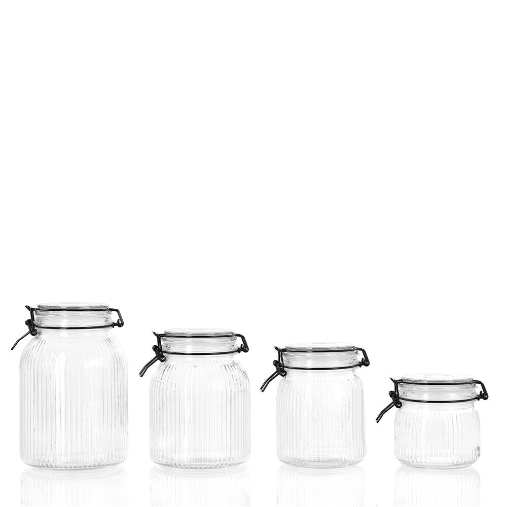 17286-lemon-lime-fido-stripe-600ml-11cm-glass-clip-jar