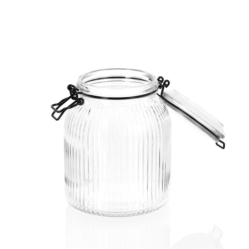 17309-lemon-lime-fido-stripe-1-4l-17-5cm-glass-clip-jar