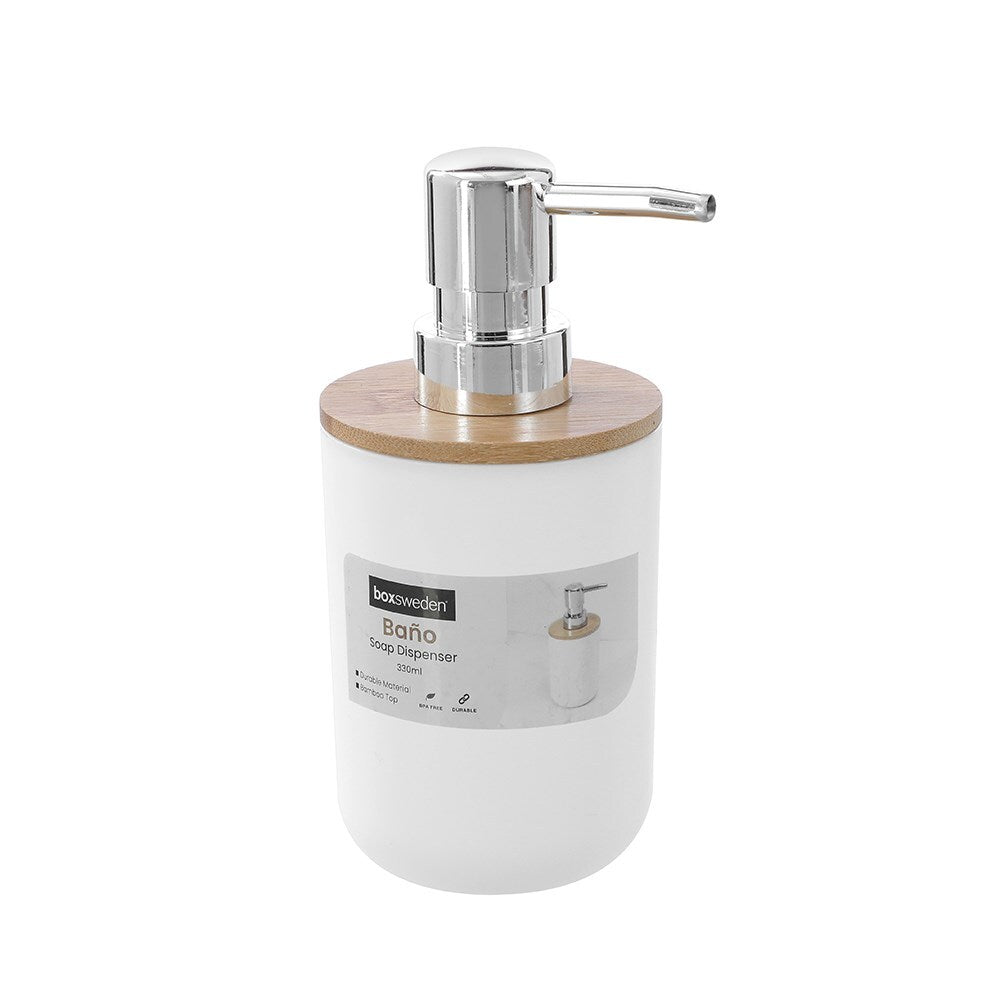 17606-boxsweden-bano-soap-dispenser-330ml-bamboo-top-7-5-x-7-5-x-16cm-white