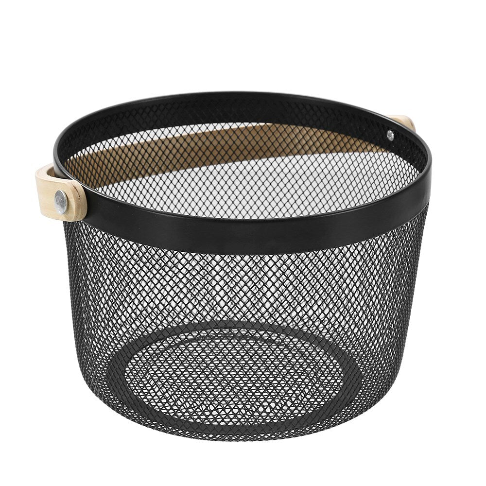 17736-boxsweden-26x18cm-mesh-round-basket-w-wood-handle-black