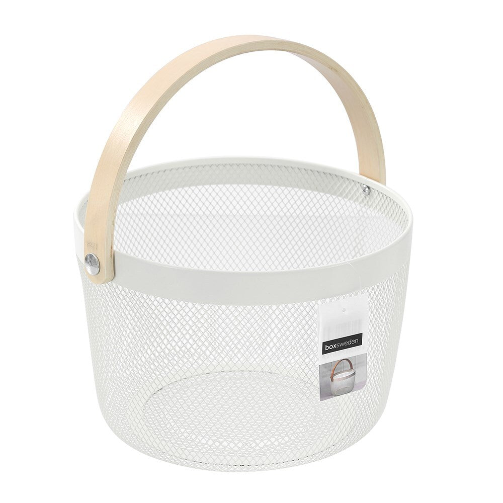 17743-boxsweden-26x18cm-mesh-round-basket-w-wood-handle-white
