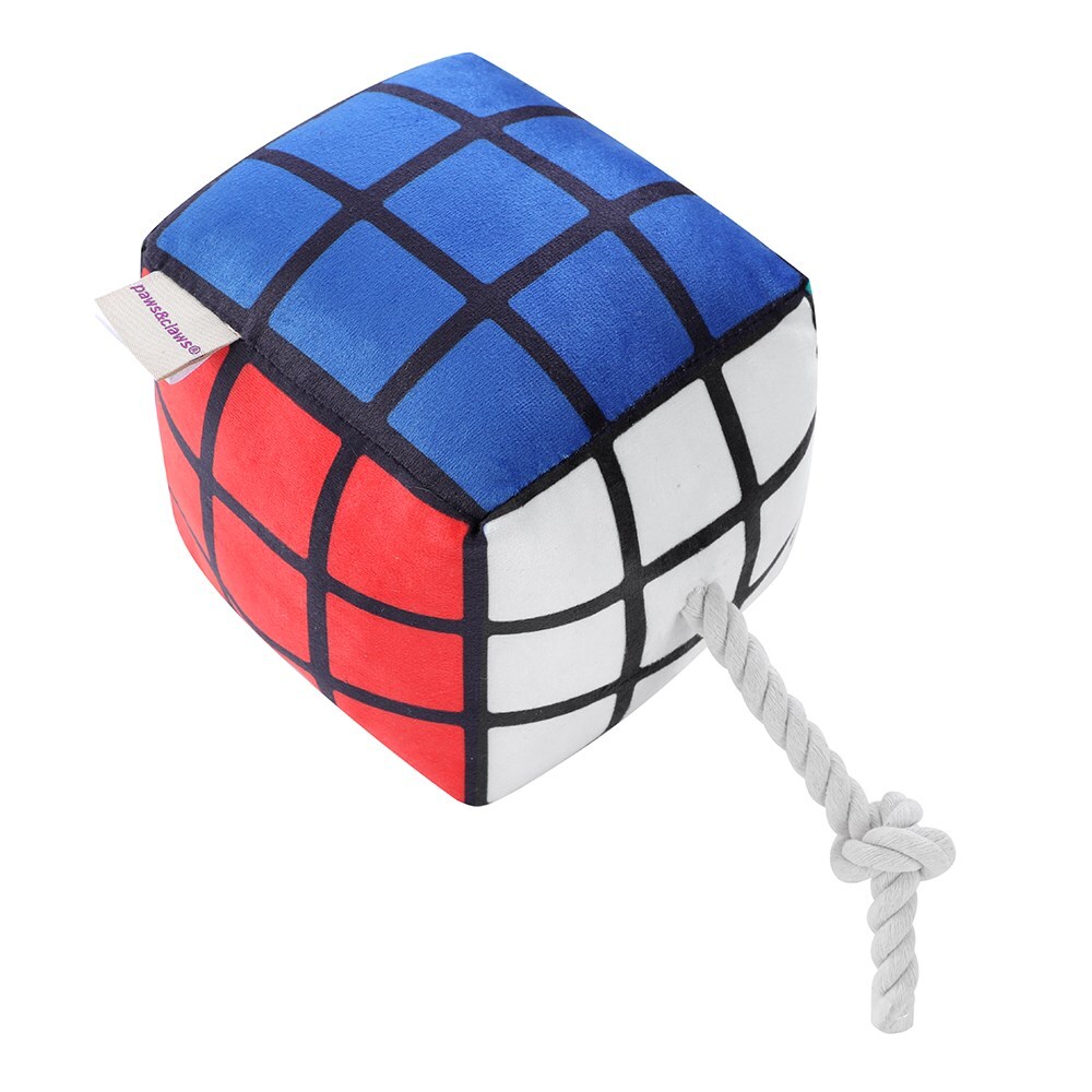 18283-paws-claws-16cm-magic-cube-plush-pet-dog-toy-w-rope-large