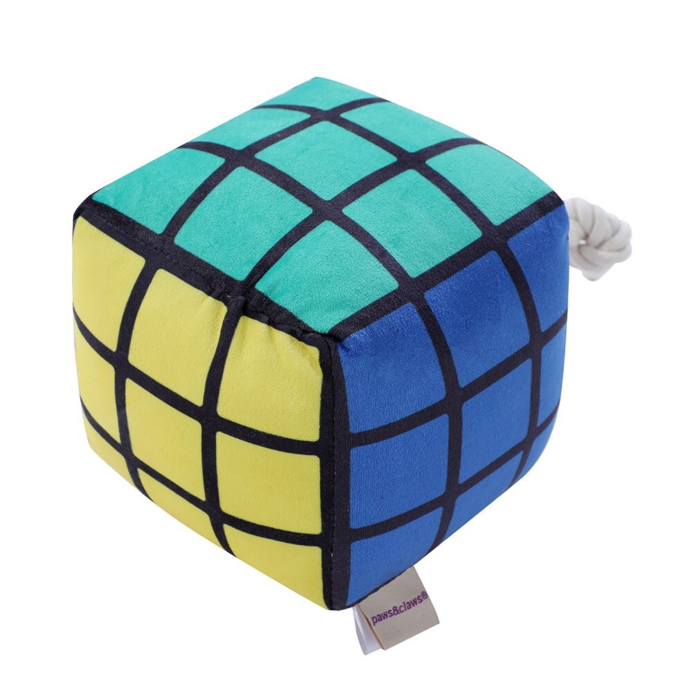 18283-paws-claws-16cm-magic-cube-plush-pet-dog-toy-w-rope-large