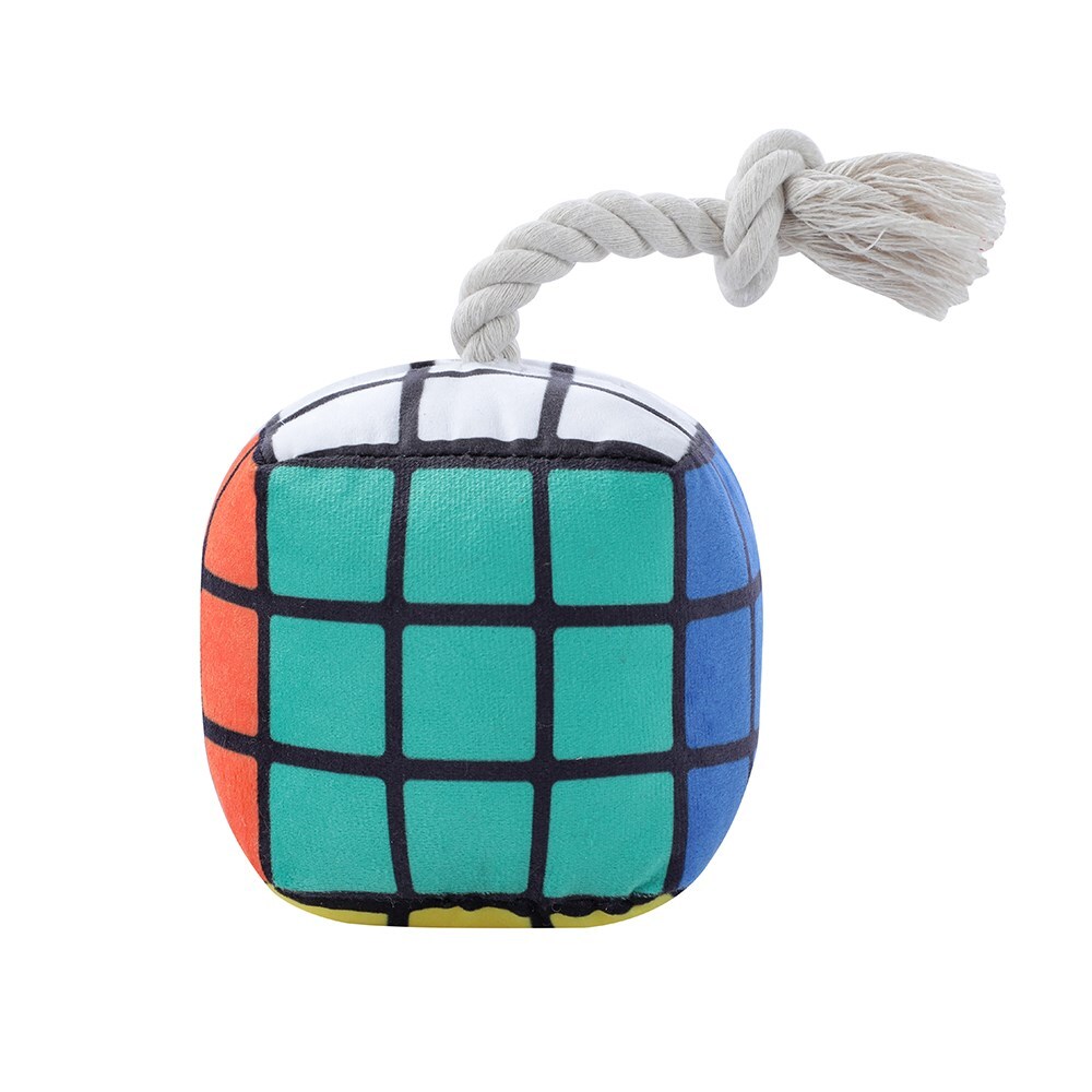 18290-paws-claws-11cm-magic-cube-plush-pet-dog-toy-w-rope-small