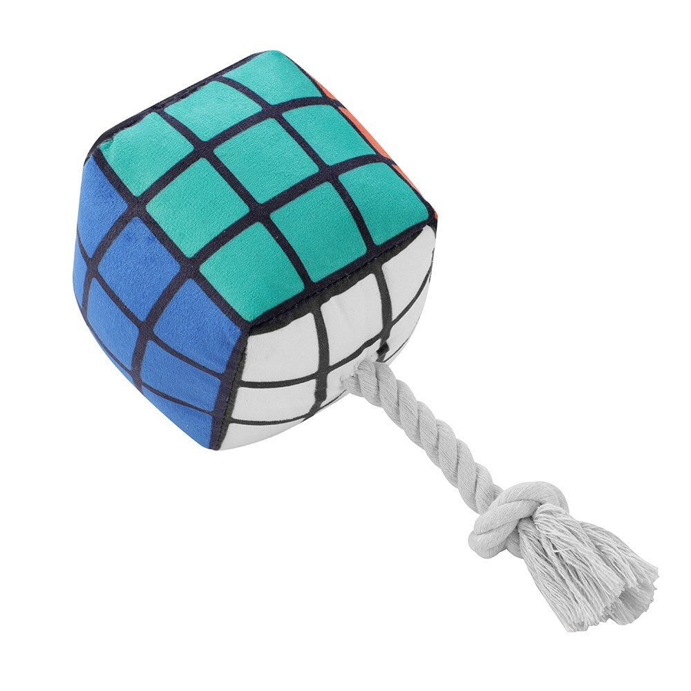 18290-paws-claws-11cm-magic-cube-plush-pet-dog-toy-w-rope-small